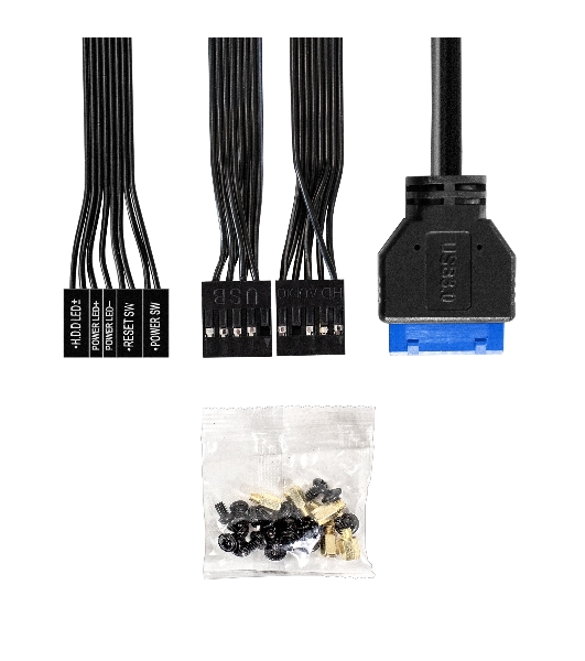 Компьютерный корпус Minitower ExeGate BAA-403U2-UNS500 (mATX, БП UNS500 с вент. 12см, 1*USB/2*USB 3.0, HD Audio, черный)