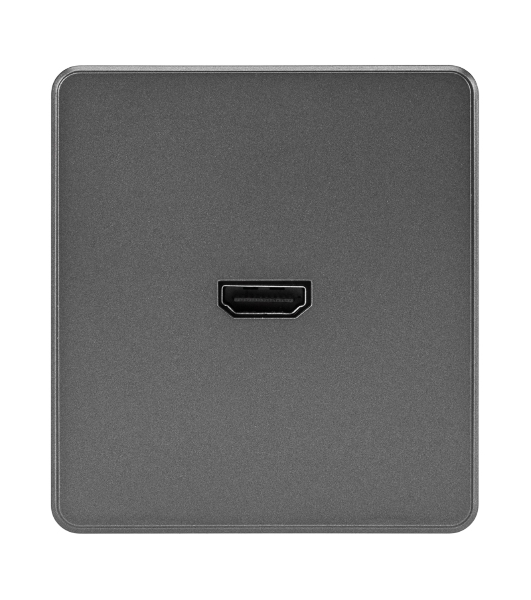 Розетка Kranz ROUND HDMI с/у титан