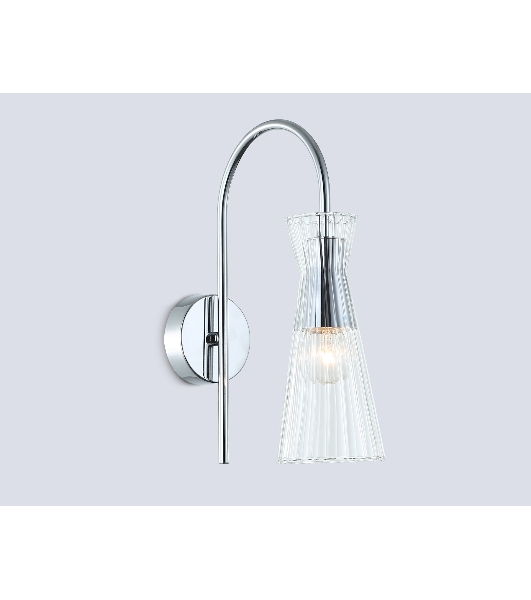 Настенный светильник Ambrella light LH55655 СH/CL хром/прозрачный E14 max 40W 220*90*300