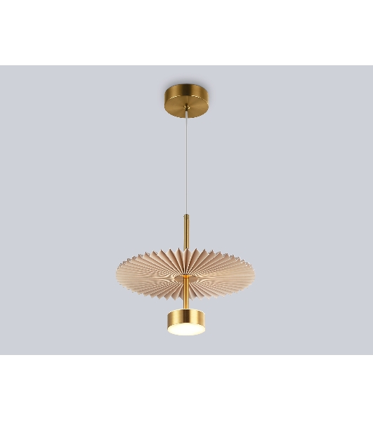 Светильник Ambrella light LH72603 BR/WH латунь/бежевый 6W 3000K D300*260-1770