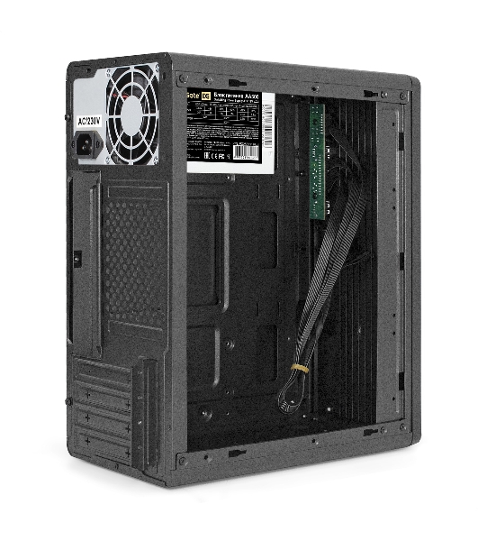 Корпус ExeGate BAA-503-AA500, Mini-Tower, чёрный, 1 x 80/90 мм, БП 500 Вт
