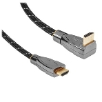 Кабель HDMI Wize WAVC-HDMIRA-7M 7 м., v.2.0b, 19M/19M, 4K/60 Hz 4:4:4, 26 AWG, HDCP 1.4, HDCP 2.2, Ethernet, позол.угловой разъем, экран, черный, пакет, фото 1