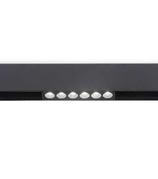 Светильник трековый светодиодный GL4019 BK черный IP20 6W 4200K 48V 24° 115*22*45
