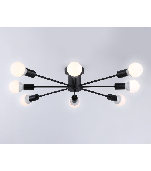Светильник Ambrella light TR80411/8 BK черный E27/8 max 60W D950*150