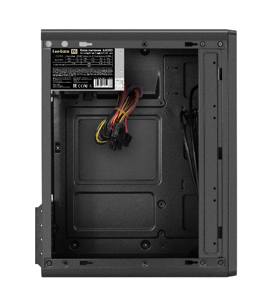 Корпус ExeGate BAA-503-AA500, Mini-Tower, чёрный, 1 x 80/90 мм, БП 500 Вт