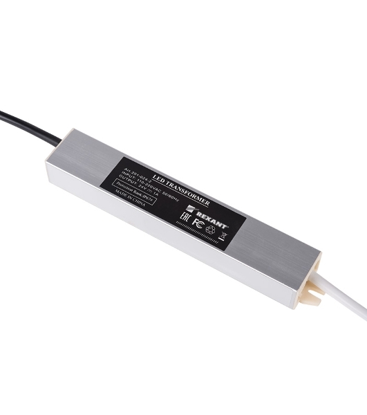 Источник питания Rexant тонкий 220 V AC/24 V DC 1 А 24 W с проводами, влагозащищенный (IP67)