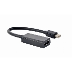Переходник miniDisplayPort -> HDMI, Cablexpert A-mDPM-HDMIF4K-01, 4K, 20M/19F, кабель 15 см, черный, пакет, фото 1