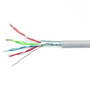Кабель Cablexpert FPC-6057-4-CU/100, FTP indoor 4x2x0.57, медный, кат.6, однож., 100м, box, серый