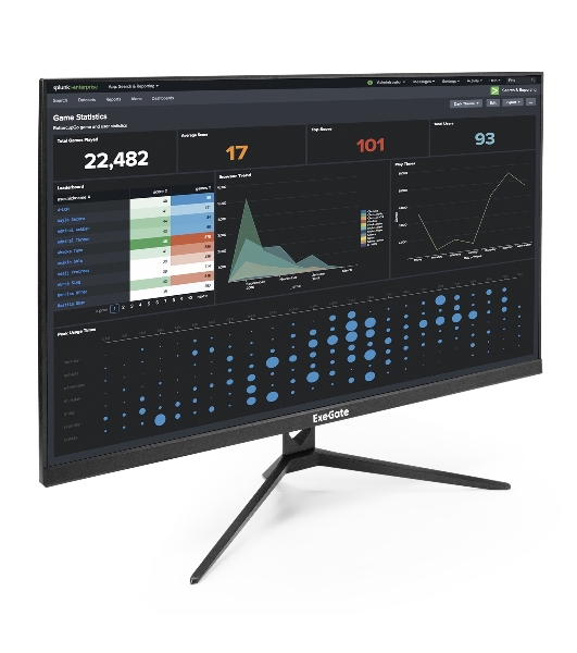 Монитор 27' ExeGate SmartView EZ2707A IPS 1920x1080, 75 Гц, 5 мс, 16:9, 250 кд/м2, 1xHDMI, 1xVGA, 1x3.5 мм, черный
