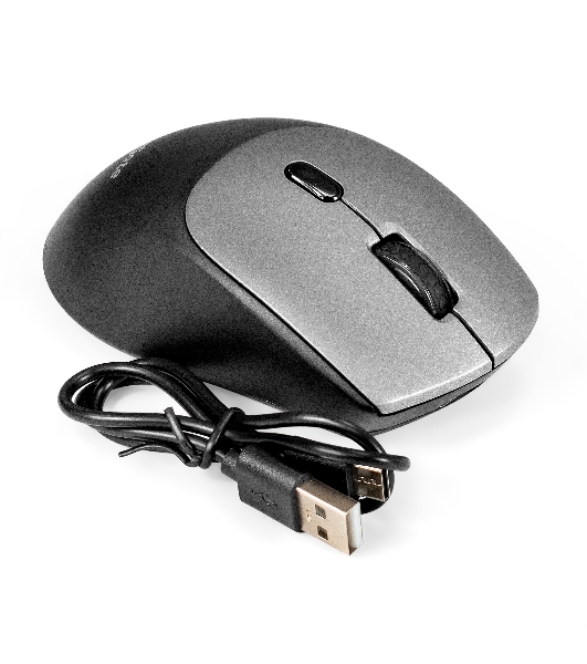 Мышь беспроводная ExeGate Professional Standard BT-070 черный, 1600 dpi, радиоканал, Bluetooth, USB, кнопки - 6