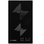 Индукционная варочная панель Kuppersberg ICO 302/домино, ширина 30 см, 2 зоны индукционного нагрева, сенсорное управление, 3 цифровых дисплея, 9 уровней мощности, таймер, автоотключение, защита от перелива, защита от детей, индикаторы остаточного тепла, Stop & Go, черный/прямой край, фото6