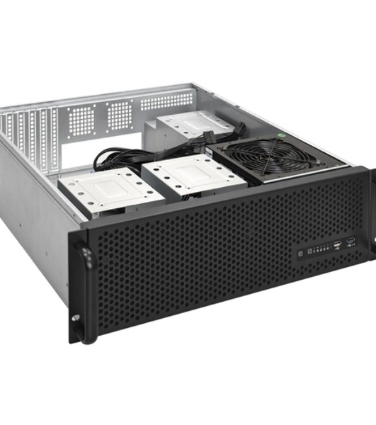 Серверный корпус ExeGate EX293914RUS Pro 3U450-09 (RM 19', высота 3U, глубина 450, БП 1200RADS, USB)