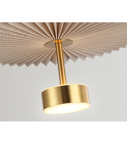 Светильник Ambrella light LH72603 BR/WH латунь/бежевый 6W 3000K D300*260-1770