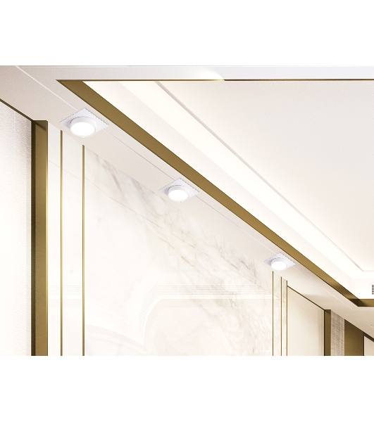 Светильник встраиваемый Ambrella light TN6737 WH белый IP44 GX53 110*110*57