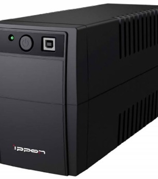 Интерактивный ИБП IPPON BACK BASIC 850 (480Вт/850ВА) 1-фазное входное напряжение, выходная мощность 850 ВА / 480 Вт, выходных разъемов: 2, разъемов с питанием от батареи: 2, интерфейсы: USB, время зарядки 6 ч.