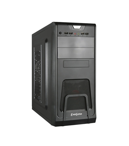 Компьютерный корпус Miditower ExeGate CP-603 Black, ATX, (без БП), 2хUSB+2хUSB 3.0, Audio