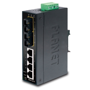 Коммутатор для монтажа в DIN рейку PLANET Technology ISW-501T IP30 Slim Type 5-Port Industrial Fast Ethernet Switch (-40 to 75 degree C)