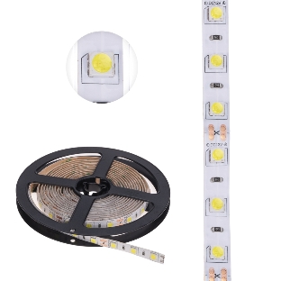 Лента светодиодная 3 м 12 В 5050 6500 К IP65 60 LED/м для БП с клеммами LAMPER