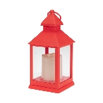 Декоративный фонарь Neon-night со свечкой, красный корпус, размер 10,5х10,5х24см, теплый белый, фото5
