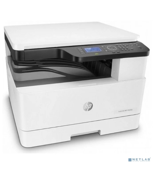 МФУ лазерное HP LaserJet MFP M438n (8AF43A), A3, ч/б, печ. до 22 стр/мин. (А4) до 12 стр/мин. (А3), 1200 x 1200 dpi (печать), 600x600dpi (скан.), USB, RJ-45