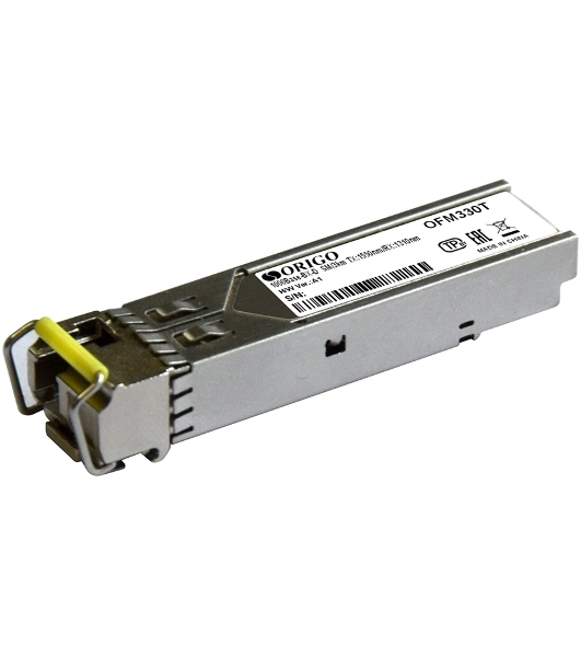 Трансивер ORIGO OFM330T/10KM WDM SFP Transceiver, 1000Base-BX-D, Simplex LC, TX: 1550nm, RX: 1310nm, Single-mode, 10KM