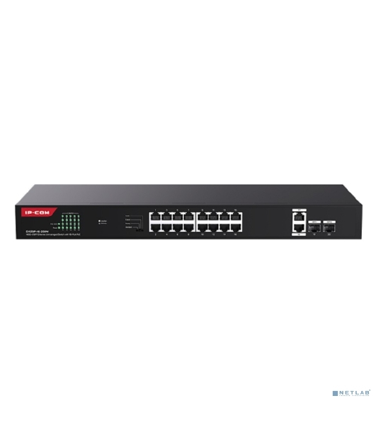 Коммутатор неуправляемый IP-COM G1120P-16-250W PoE, 20 портов, 18x1 Гбит/с, SFP 2x1 Гбит/с, PoE 16х30 Вт (до 230 Вт)
