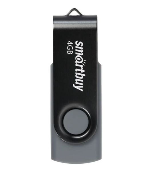 Флешка USB Smartbuy Twist Black (SB004Gb2TWK), 4Gb, USB 2.0, R/W 10/7, черный