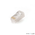 Вилка RJ-45 (8P8C) PLUG5SP/10 универсальная cat.5e экранированная, контакты 30 микродюймов' (10 шт.), фото2
