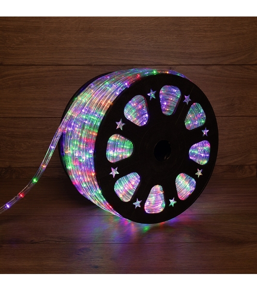 Дюралайт Neon-night LED, свечение с динамикой (3W) - мульти (RYGb), 24 LED/м, бухта 100м