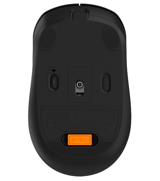 Мышь беспроводная A4Tech Fstyler FB10C черный/синий, 2000 dpi, радиоканал, Bluetooth, USB, кнопки - 4