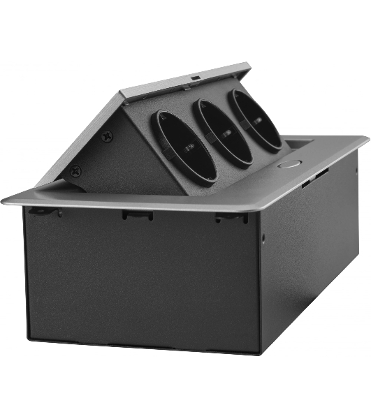 Розетка Cactus CS-SOCKET-EU3-GYBK для столешницы серый (уп.:1шт)