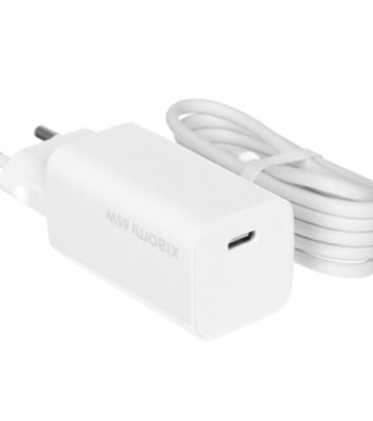 Блок питания (сетевой адаптер) для ноутбуков Xiaomi 65W USB Type-C OEM белый
