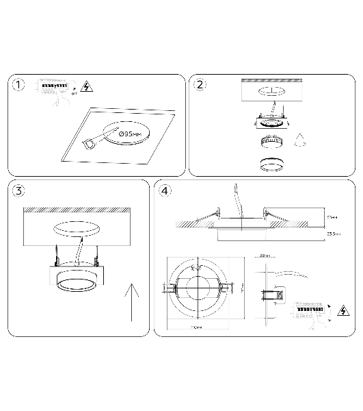Светильник встраиваемый Ambrella light TN6737 WH белый IP44 GX53 110*110*57