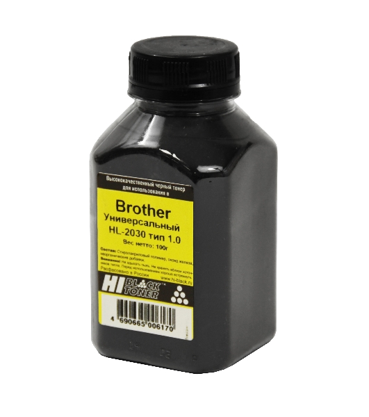 Тонер Brother Универсальный HL-2030 Тип 1.0 (Hi-Black) 100 г, банка