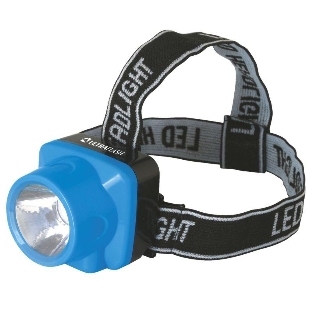 Фонарь ULTRAFLASH LED5374фонарь налобн аккум 220В. голубой. 0.4 ВаттLED. 1 реж. пласт. бокс