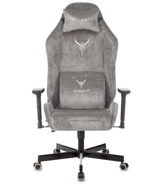 Кресло Бюрократ Knight N1 Fabric серый, ткань, 120 кг, механизм качания