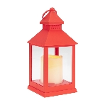 Декоративный фонарь Neon-night со свечкой, красный корпус, размер 10,5х10,5х24см, теплый белый, фото3