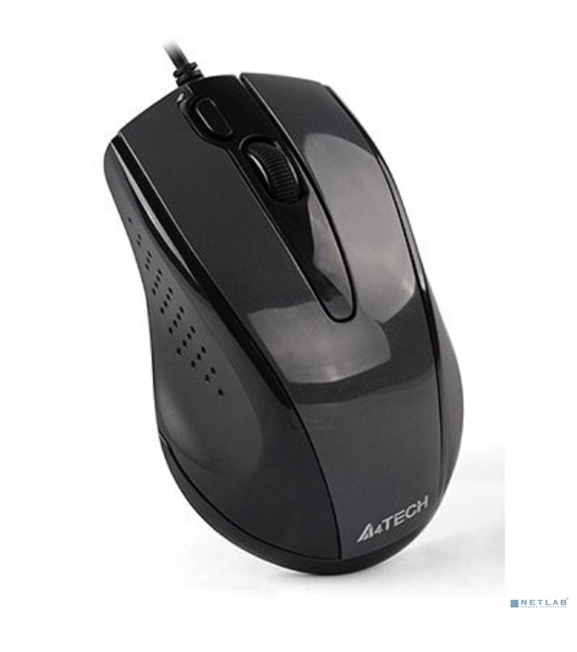 Мышь проводная A4Tech N-500FS черный, 1200 dpi, USB, кнопки - 4