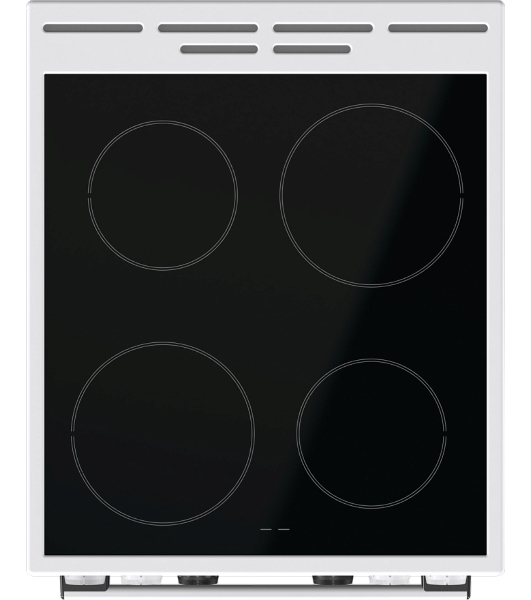 Плита электрическая Gorenje GEC5C61WG белый, конфорок 4 электрических, духовка 70 л, 50 см x 85 см x 59.4 см (без крышки)