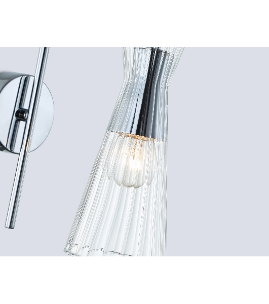Настенный светильник Ambrella light LH55655 СH/CL хром/прозрачный E14 max 40W 220*90*300