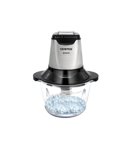 Чоппер Centek CT-1392 Сталь 600Вт 6 лезвий, стеклянная чаша 1,2л, разборные ножи