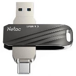 Флешка USB Netac US11 черный 64Gb USB Type-A + USB Type-C, metal/plastic case, фото3