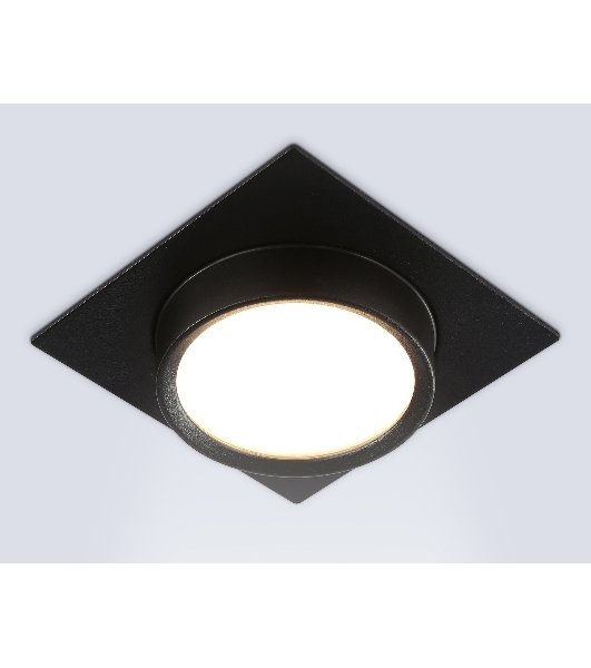 Светильник встраиваемый Ambrella light TN6739 BK черный IP44 GX53 110*110*57