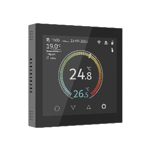 Умный сенсорный терморегулятор с LCD дисплеем (черный) W1851108