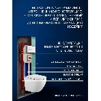 Комплект BAU 6 в 1: рамная инсталляция BAU NEO 45, унитаз подвесной Rio Luxe 52*35, сиденье микролифт, кнопка смыва BAU Pulse для инсталляции, белая/вставка хром, фото6