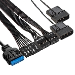 Компьютерный корпус Minitower ExeGate mEVO-7803-XP400 (mATX, БП XP400 с вент. 12см, 2*USB+1*USB 3.0, HD аудио, черный, 2 вент. 12см с RGb подсветкой), фото5