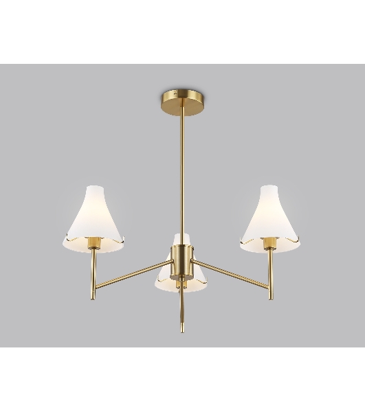 Люстра Ambrella light LH57131/3 BS/FR латунь/белый матовый E14/3 max 40W D650*590