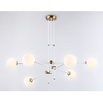 Светитльник Ambrella Light TR2521/6 WH/BS белый/латунь G9/6 max 10W D970*750, фото3
