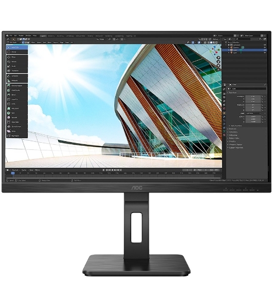 Монитор 27' AOC 27P2Q IPS 1920x1080, 75 Гц, 4 мс, 16:9, 250 кд/м2, 1хDVI, 1хDP, 1xHDMI, 1xVGA, 1x3.5 мм, черный