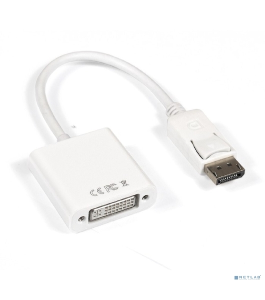 Кабель-переходник DisplayPort-DVI ExeGate EX284909RUS EX-DPM-DVIF-0.15 (20M/19F, 0,15м)